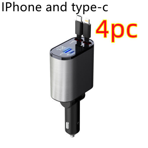 Great Super Fast Car Charger 100W With USB And TYPE-C Adapter