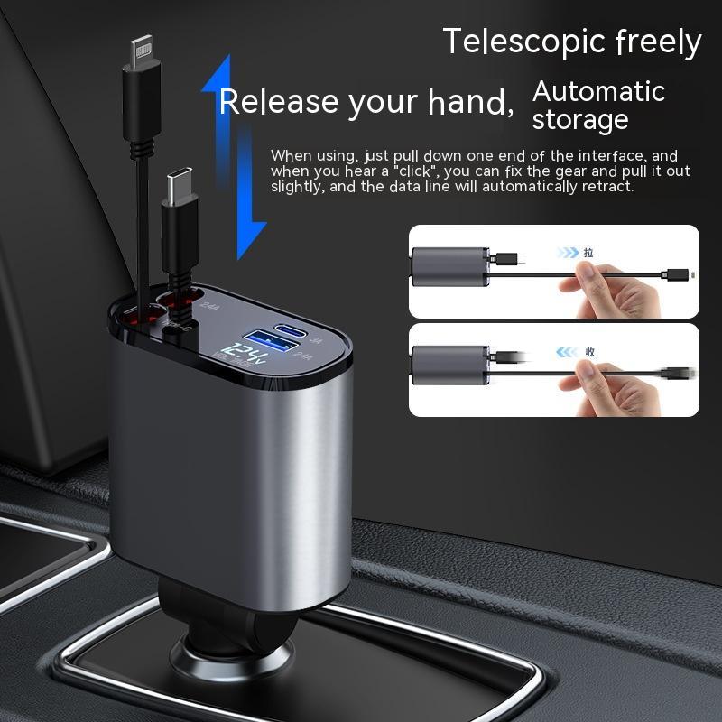 Great Super Fast Car Charger 100W With USB And TYPE-C Adapter