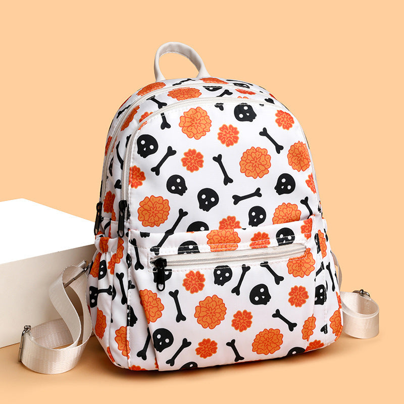 Halloween Skull Print Backpack For Women - A Trust Market