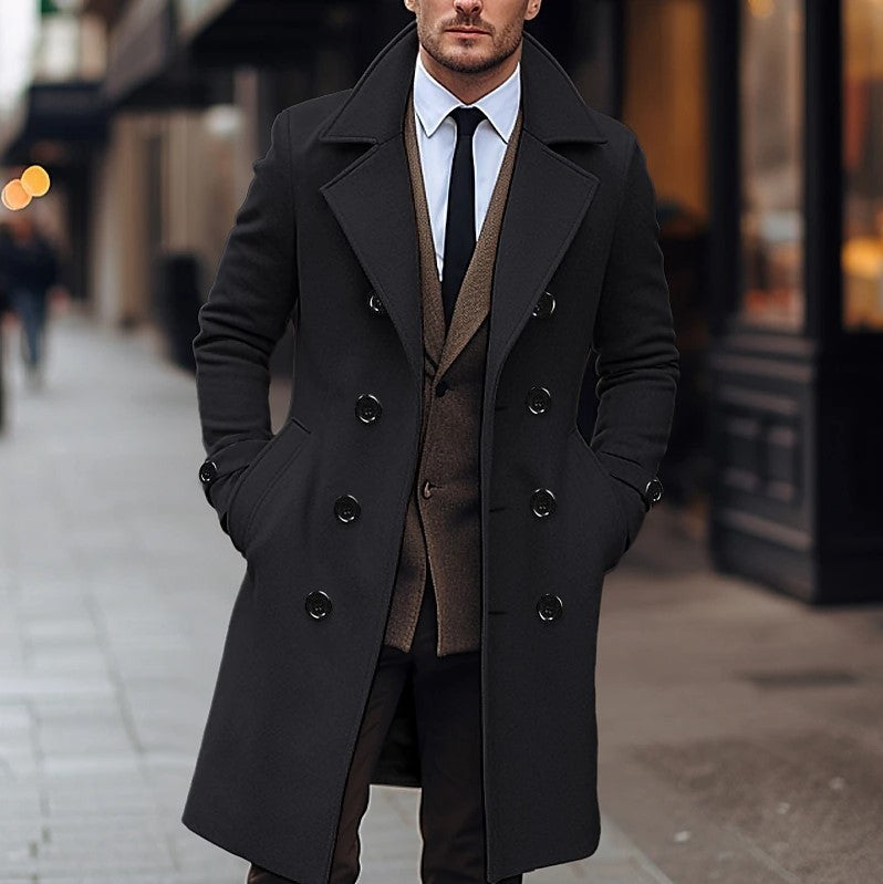 Wonderful Woolen Coat With Double Long Breasted