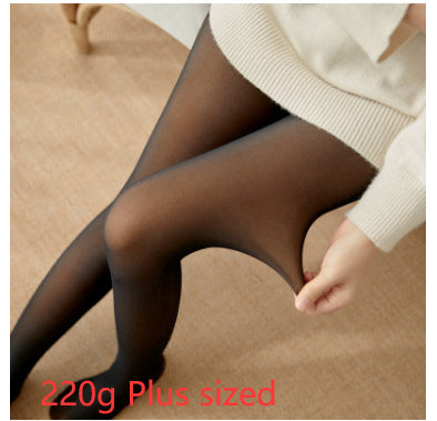Wonderful Fleece-lined Thickened Sheer Tights Leggings