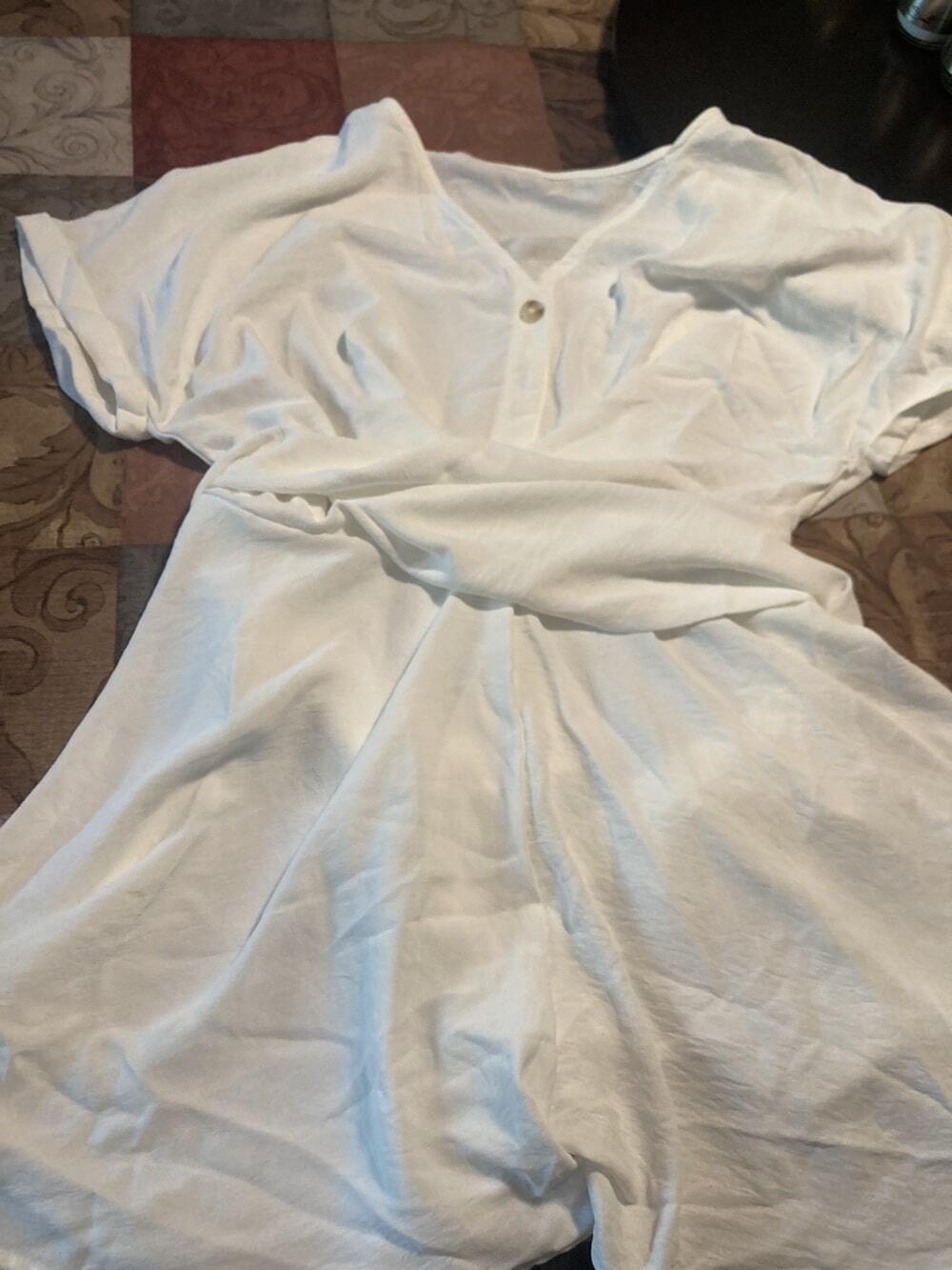 Elegant Batwing Sleeve Kinked One-piece Shorts