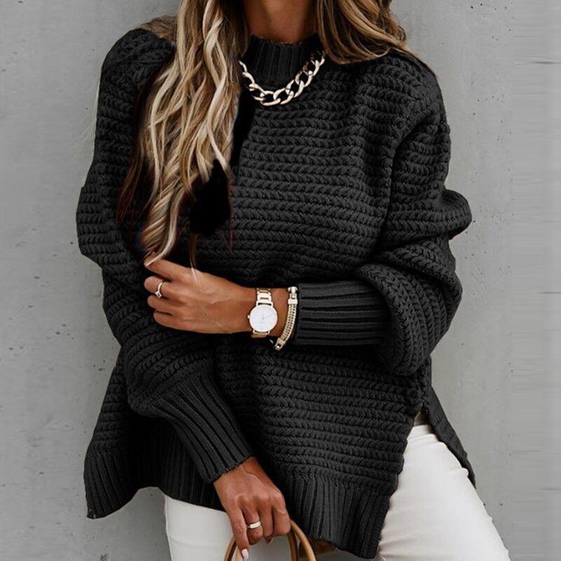 Beautiful Drawstring Side Slit Knit Sweater
