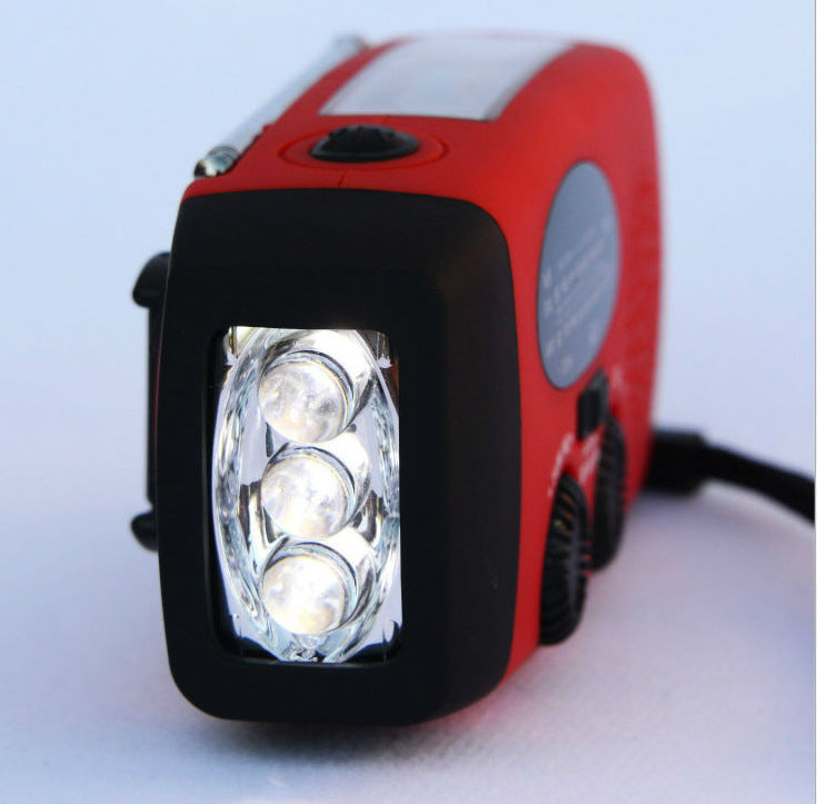 New Solar Hand Crank USB Charging Radio Flashlight 📻🔦