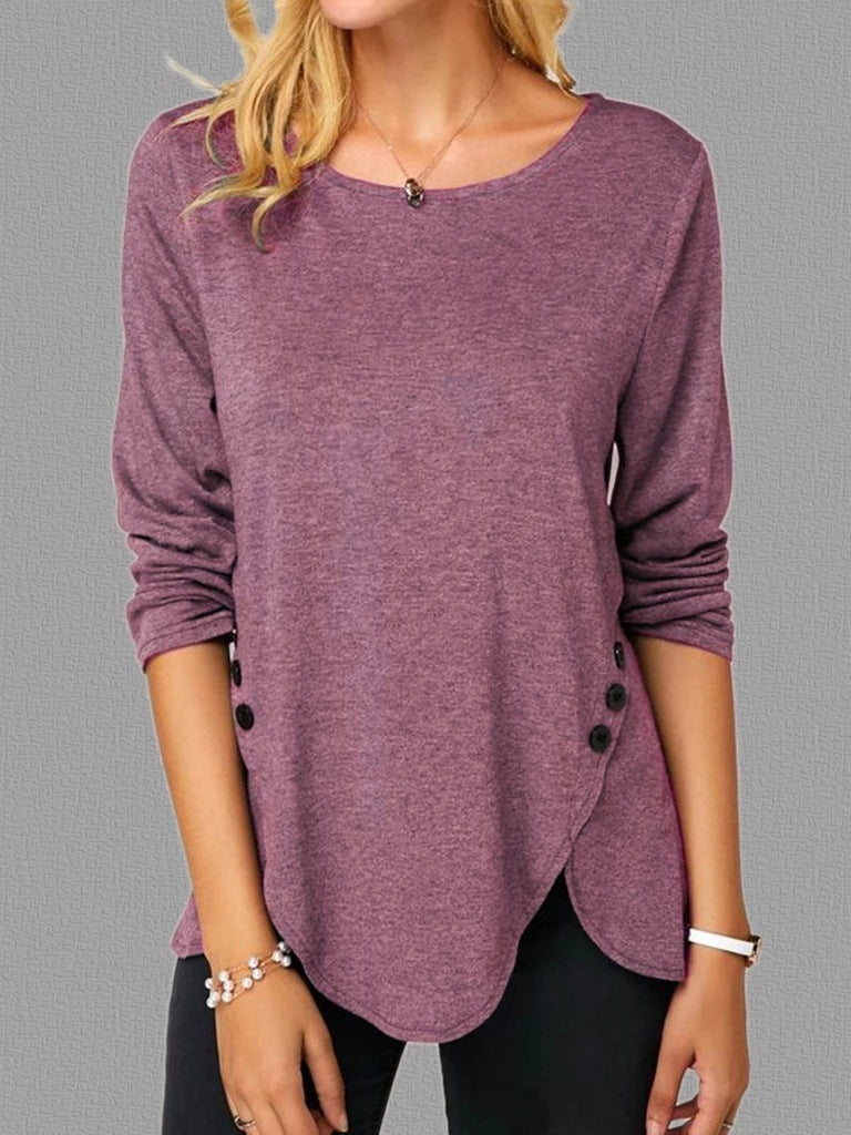 Beautiful Long Sleeve Round Neck T-shirt