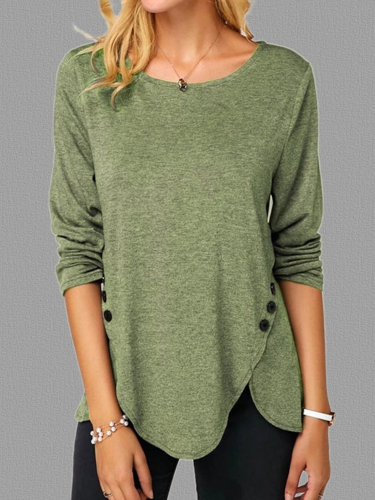 Beautiful Long Sleeve Round Neck T-shirt