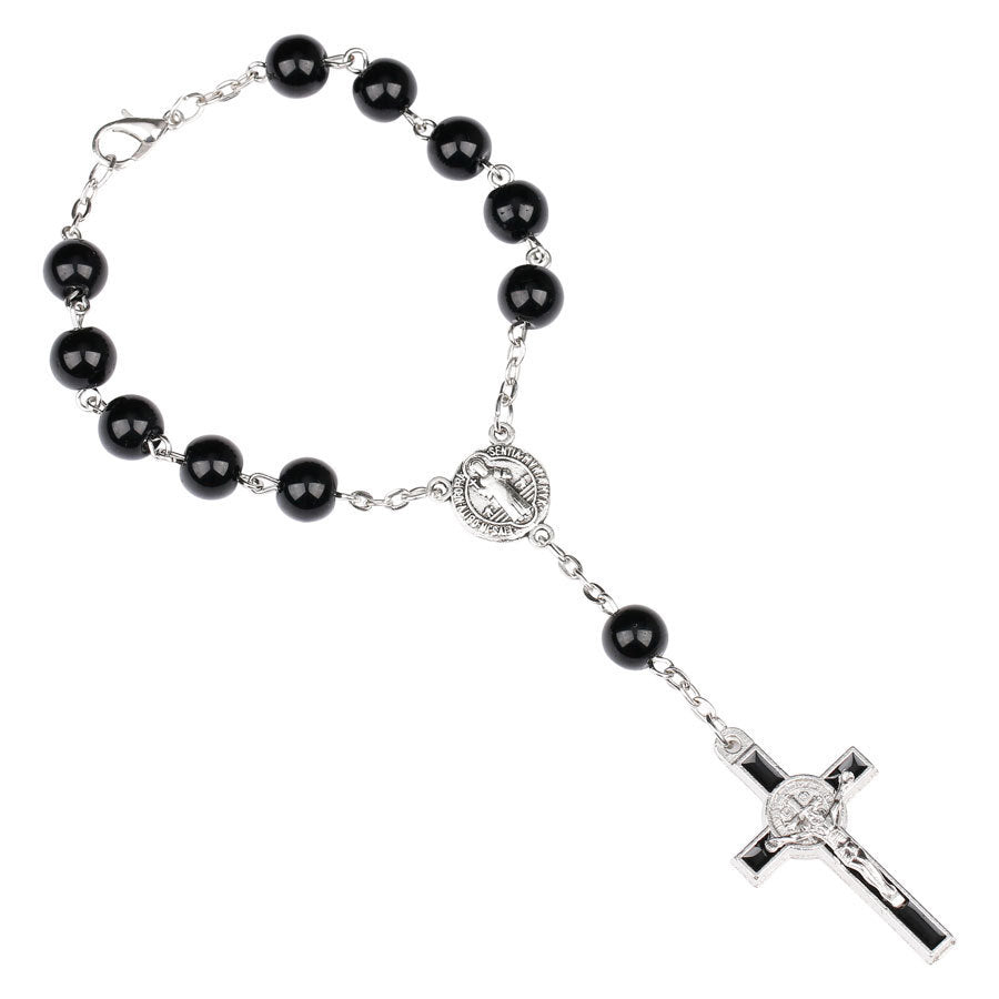 Catholic Rosary Bracelet With Dripping Cross Connector 📿