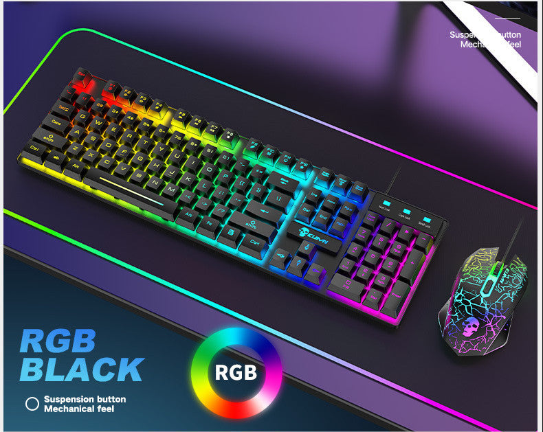 Great Luminous Keyboard And Mouse Set