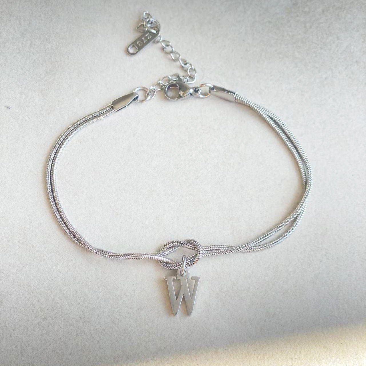 Wonderful A-Z Love Knot Bracelets For Couple