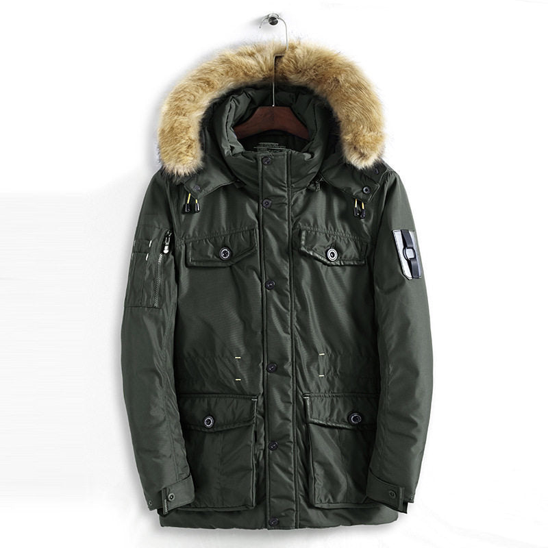Men Winter Long Cotton Jacket Warm Clothing - A Trust Market