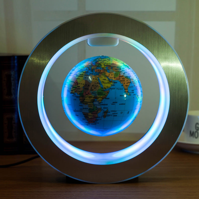 Fantastic World Map Floating Globe In Magnetic Levitation