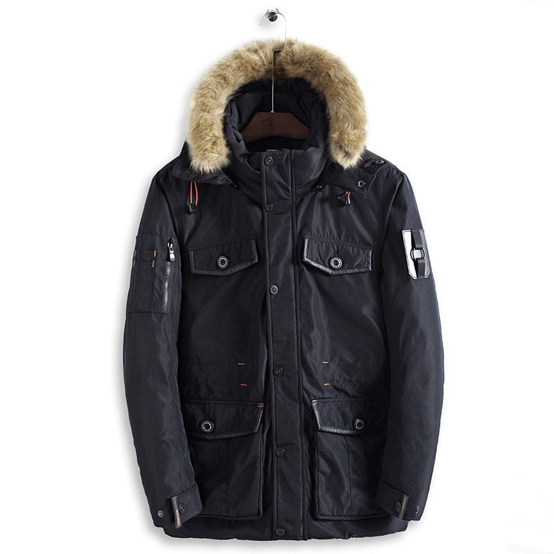 Men Winter Long Cotton Jacket Warm Clothing - A Trust Market
