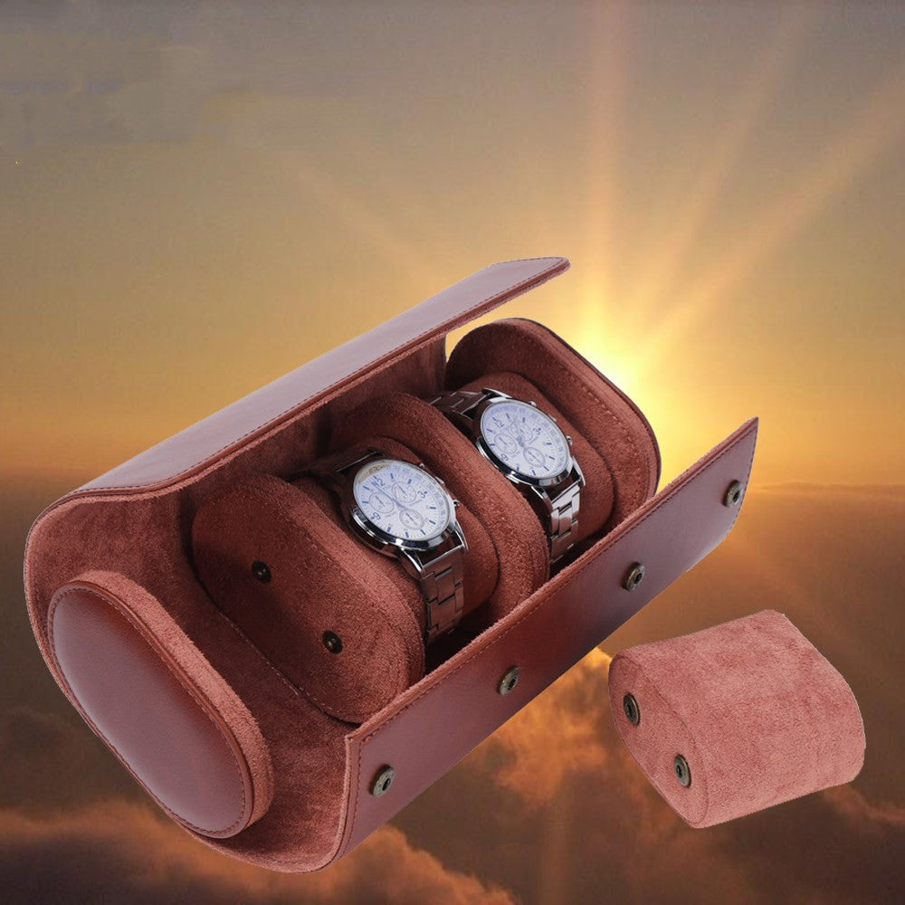 Elegant Watch Box With 3 Slots in PU Leather - A Trust Market