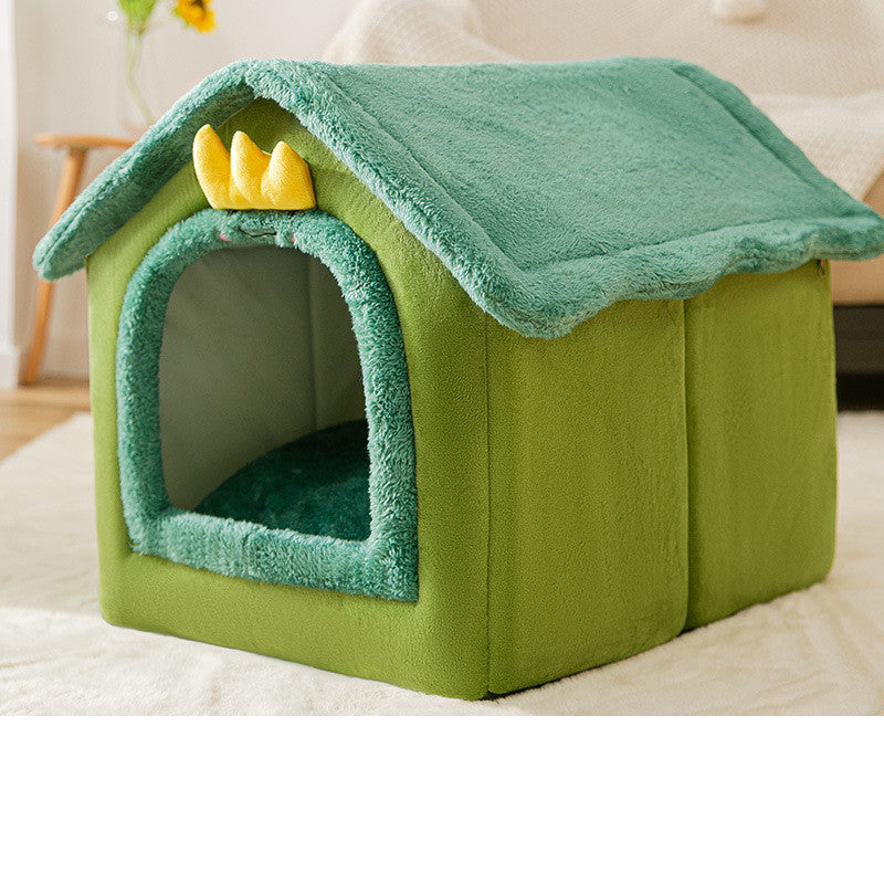 Foldable Dog House Pet Cat Bed Winter Dog Villa Sleep Kennel Removable Nest Warm Enclosed Cave Sofa Pets Supplies - A Trust Market