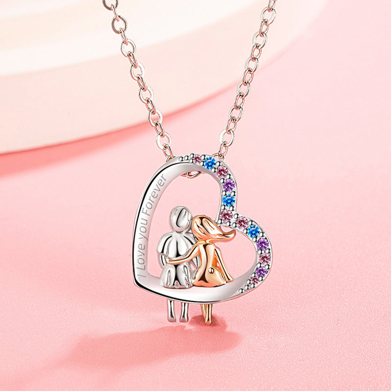 Fantastic Love Couple Necklace With Colorful Rhinestones 📿