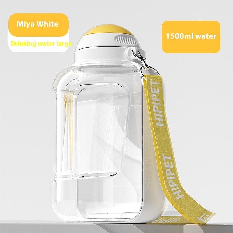 2 In 1 Portable Pets Drinking Pot With Food Integrated Bowl