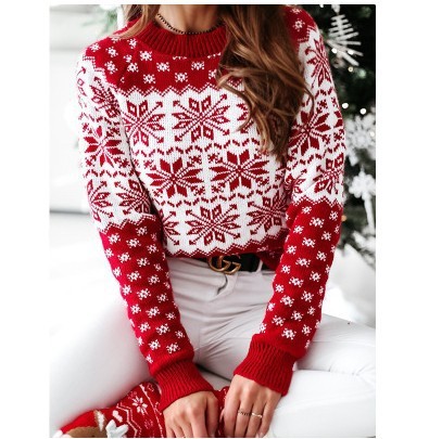 Wonderful Christmas Elk Long Sleeve Knitted Sweater