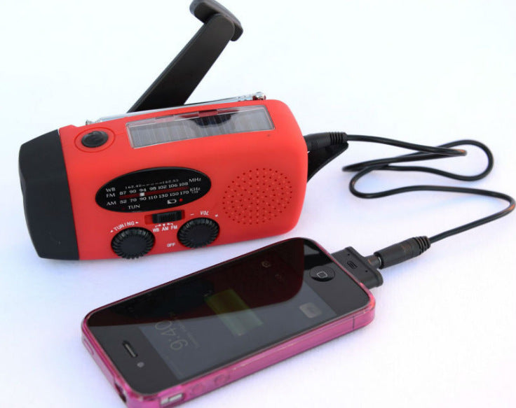 New Solar Hand Crank USB Charging Radio Flashlight 📻🔦