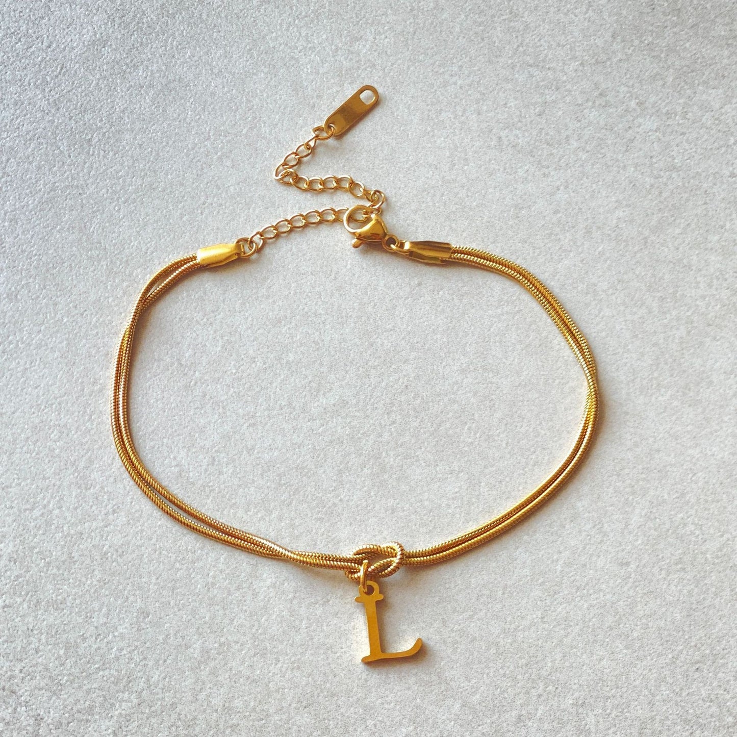 Wonderful A-Z Love Knot Bracelets For Couple