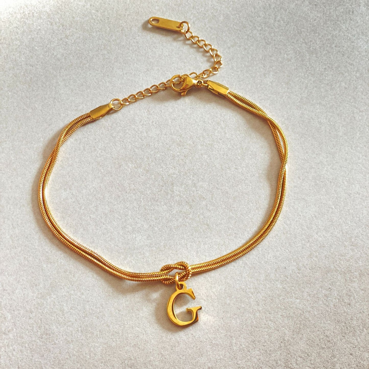 Wonderful A-Z Love Knot Bracelets For Couple