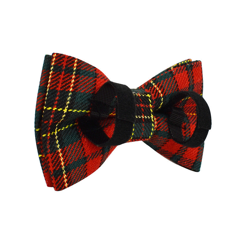 Christmas Pet Collar Plaid With Green Background