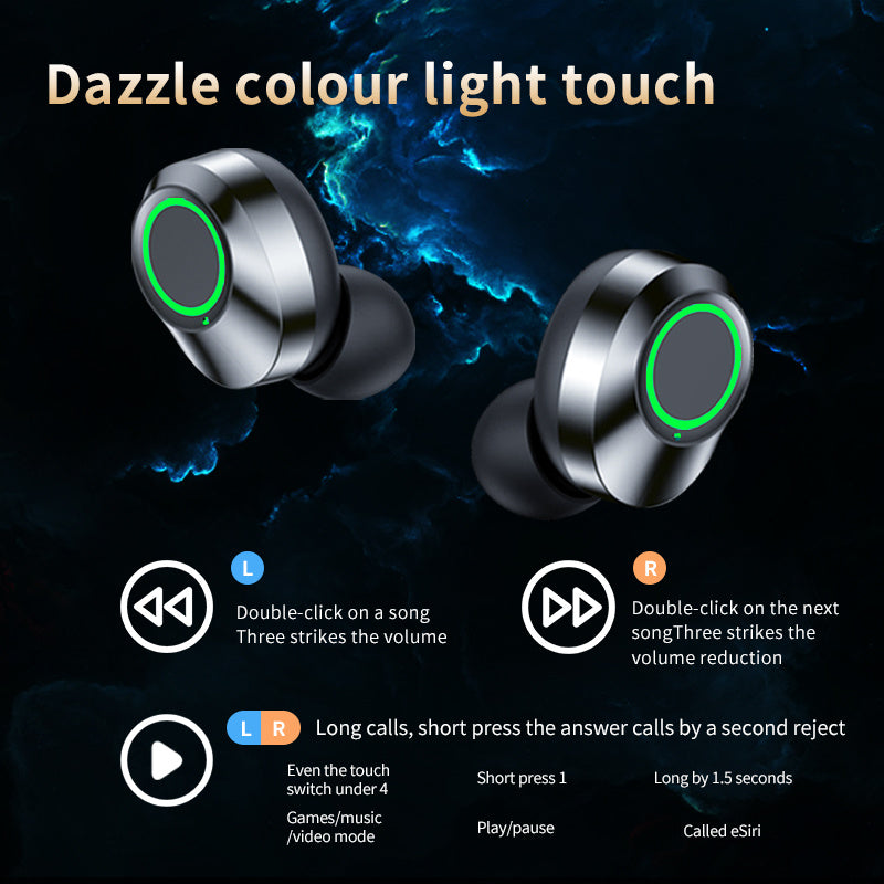 Fantastic Wireless Bluetooth Earphones With Large Screen Smart Digital Display