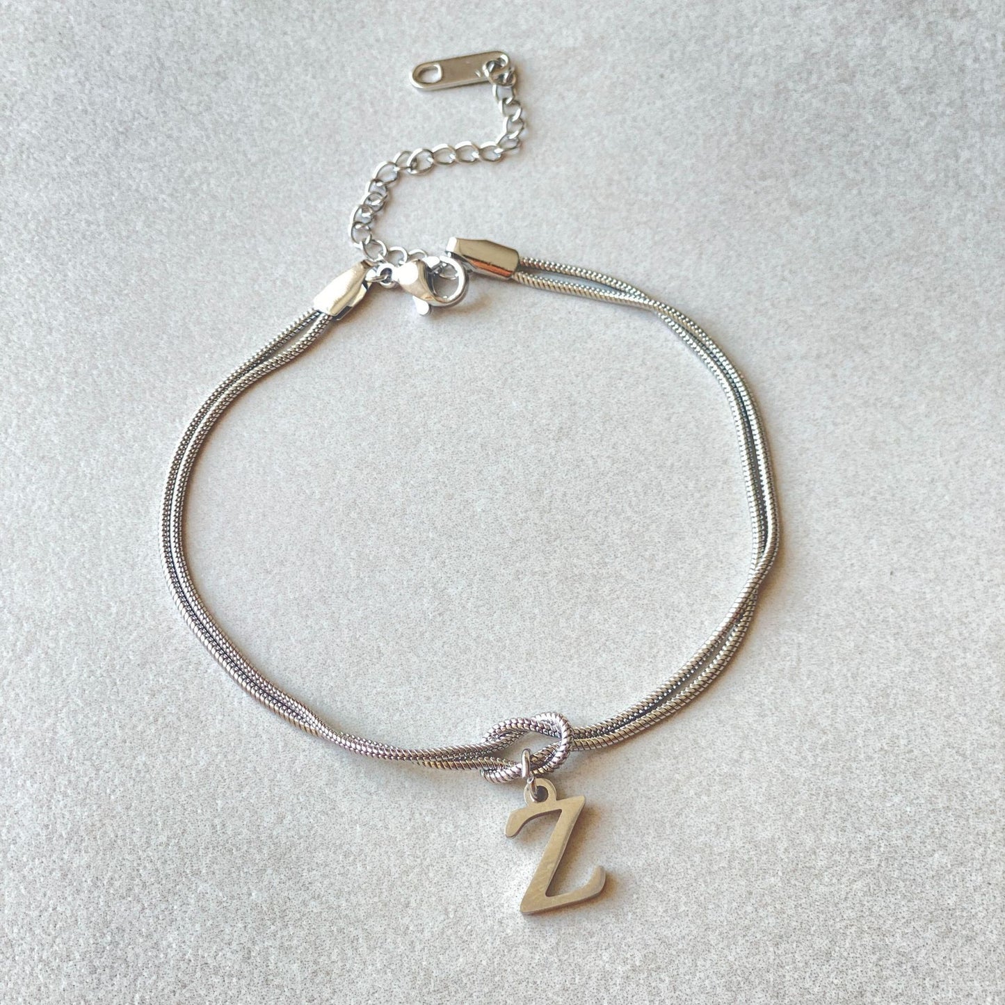 Wonderful A-Z Love Knot Bracelets For Couple