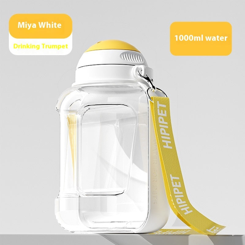 2 In 1 Portable Pets Drinking Pot With Food Integrated Bowl