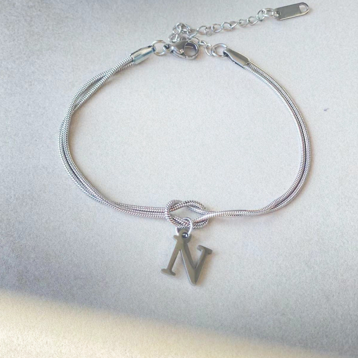 Wonderful A-Z Love Knot Bracelets For Couple