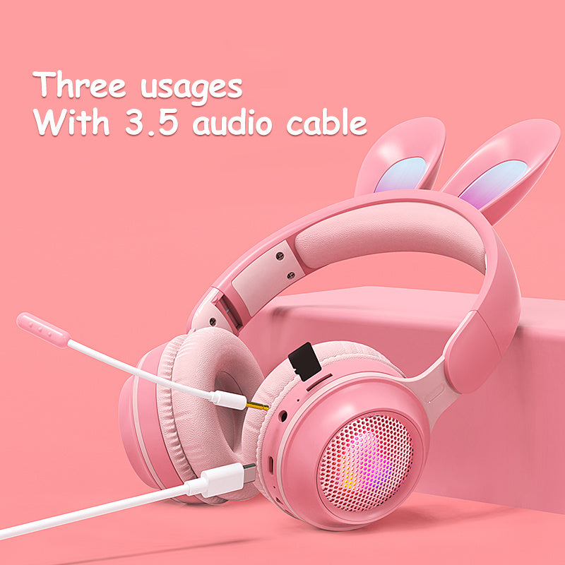 Very Cute Rabbit Ear Wireless Headphones