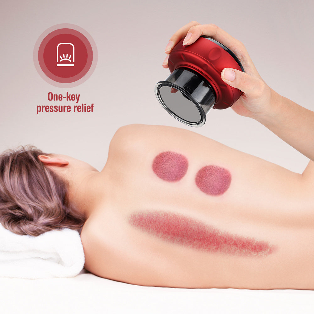 Electric Vacuum Cupping Massage Body. Cups For Anti-Cellulite Therapy And Body Massager