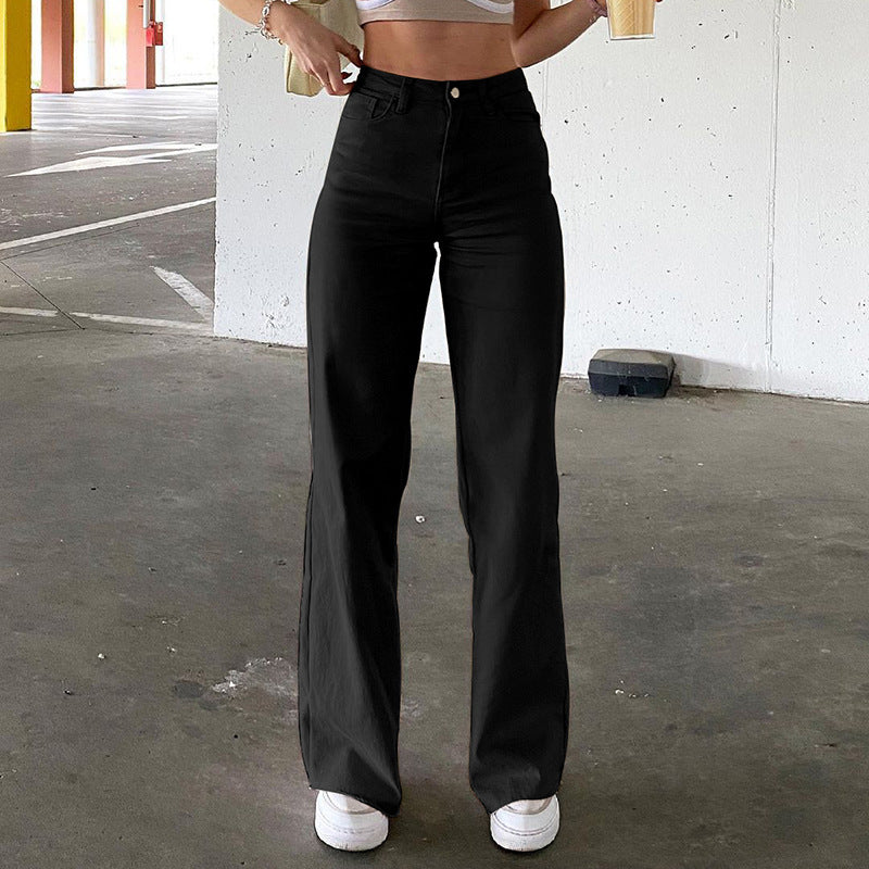 Spice Girl Style High Waist Slim Jeans Bell Bottoms - A Trust Market