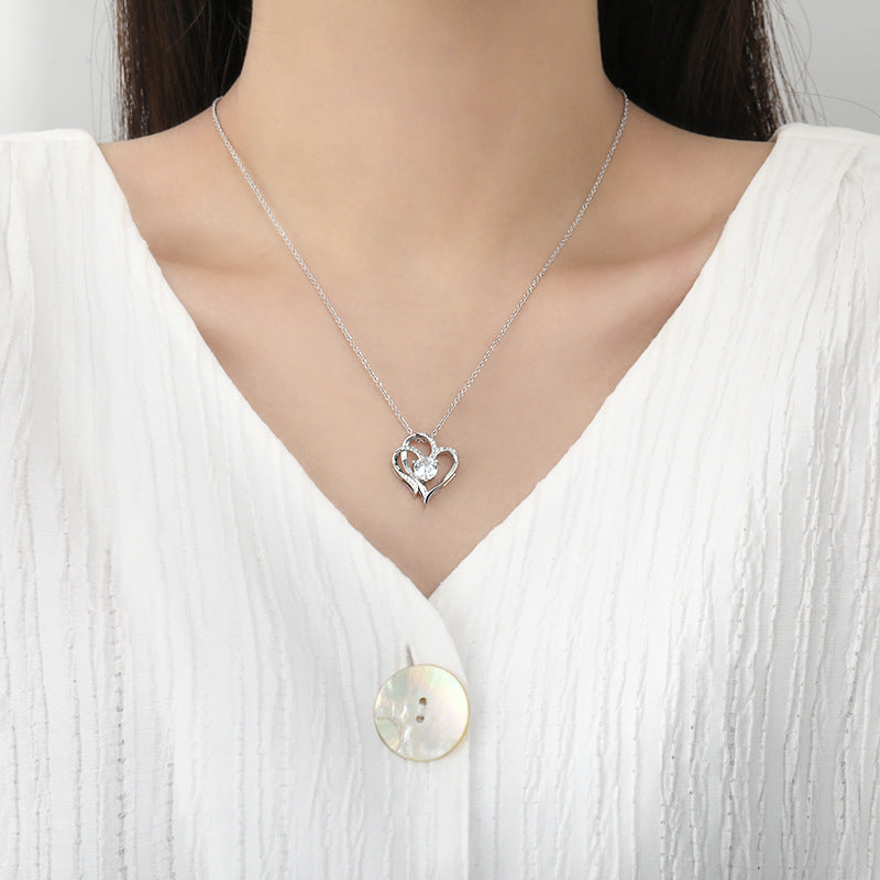 Zircon Double Love Necklace For Valentine's Day - A Trust Market