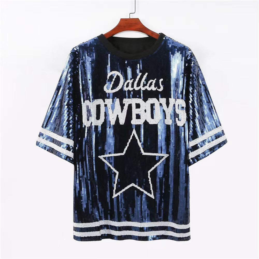 Wonderful Sequins Cowboys American Football Uniform (Sale 🚨)