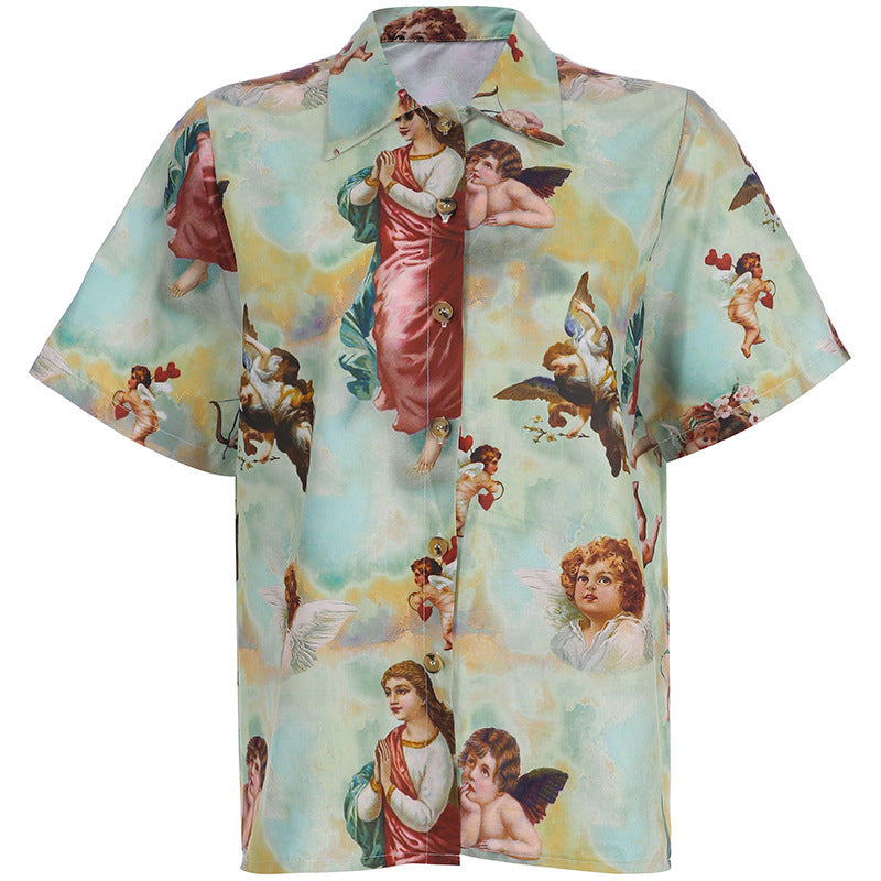 Fantastic Angelic Button Up Tee Shirt