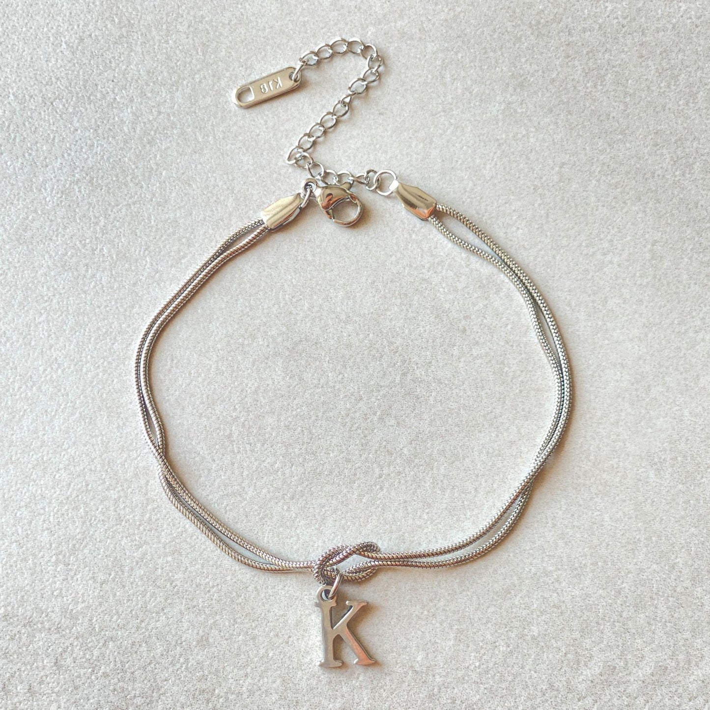 Wonderful A-Z Love Knot Bracelets For Couple