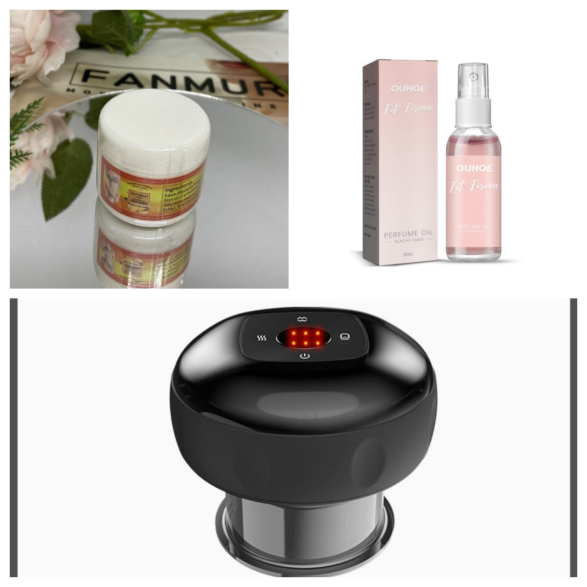 Electric Vacuum Cupping Massage Body. Cups For Anti-Cellulite Therapy And Body Massager