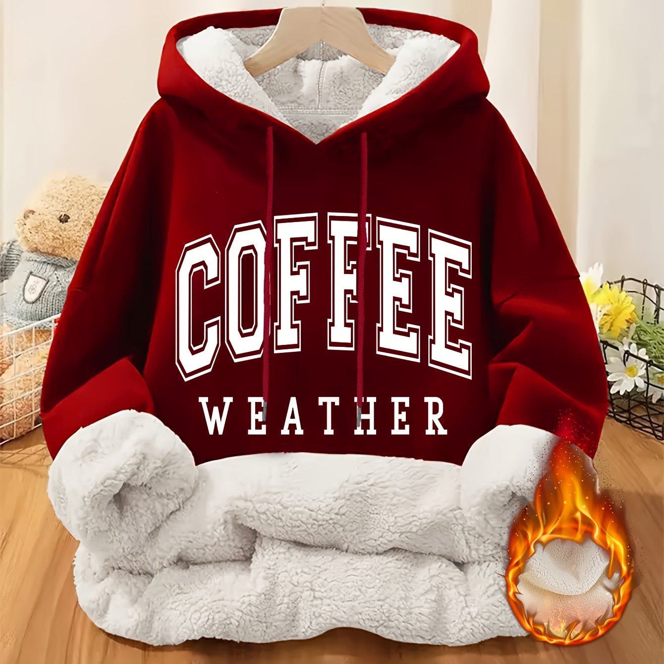 Fantastic Casual Hoodie With Sherpa Lining