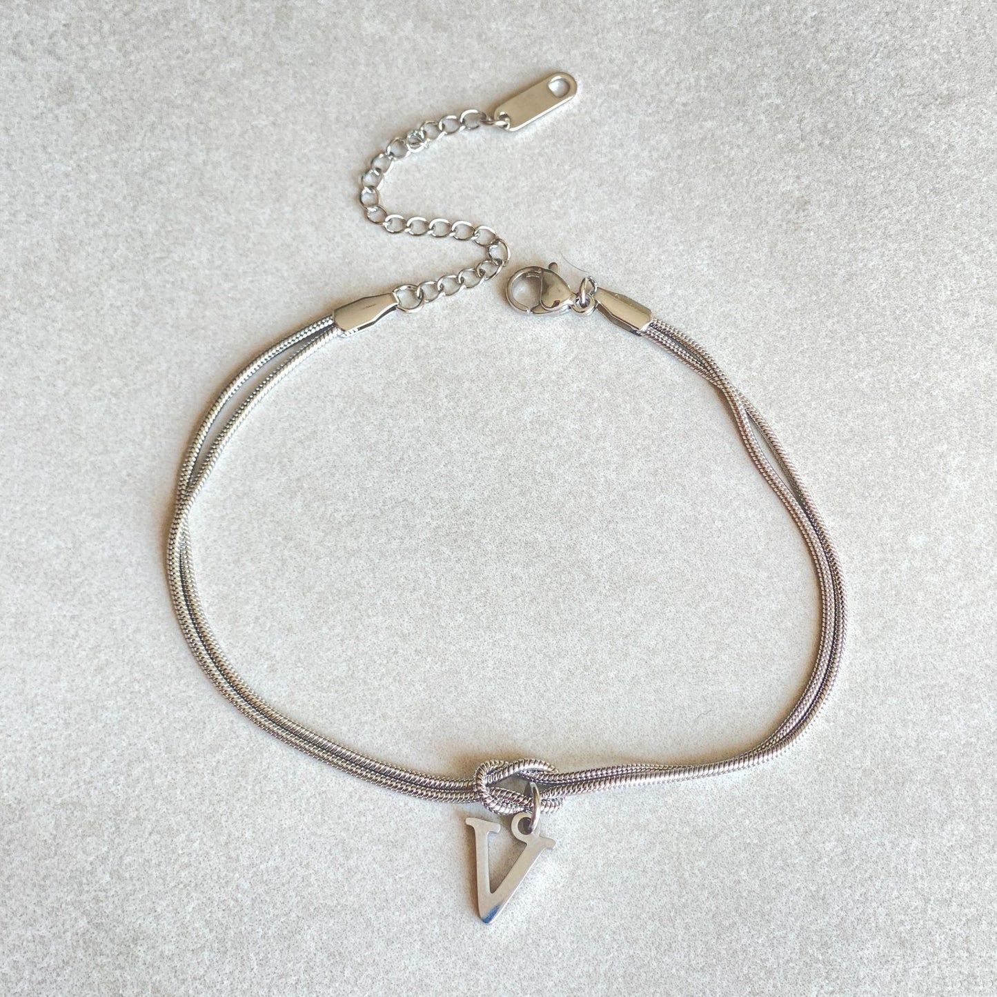 Wonderful A-Z Love Knot Bracelets For Couple