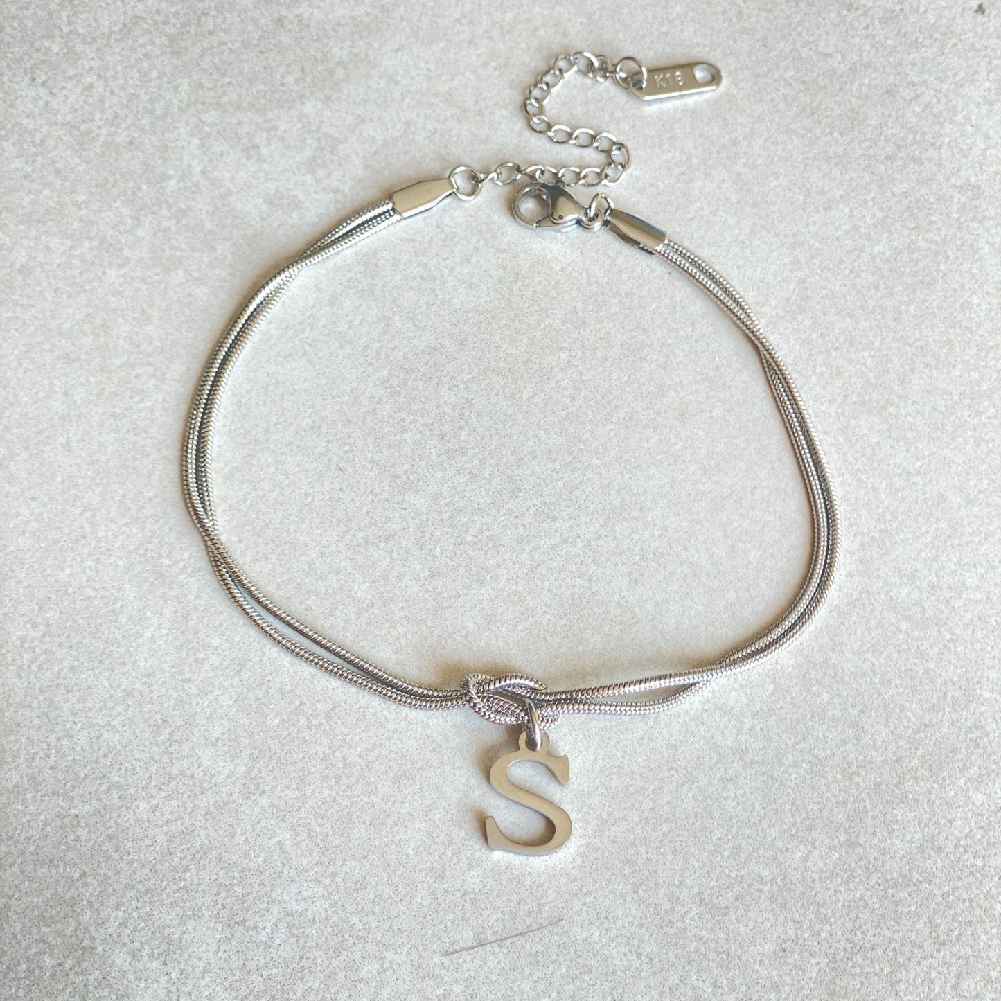 Wonderful A-Z Love Knot Bracelets For Couple