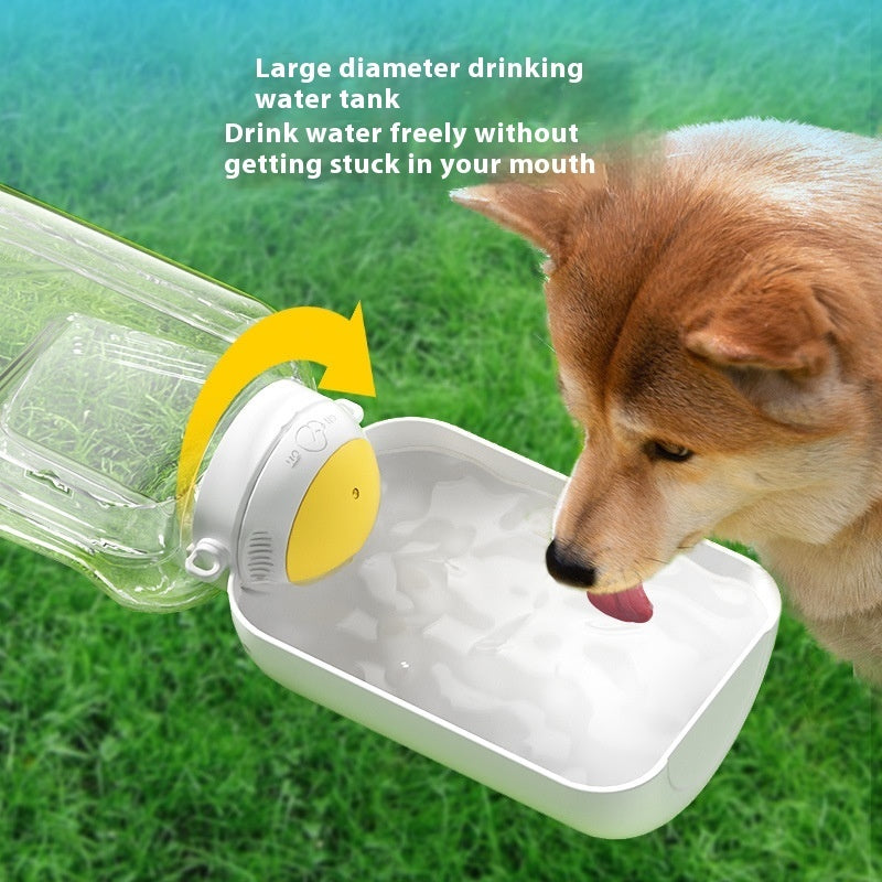 2 In 1 Portable Pets Drinking Pot With Food Integrated Bowl