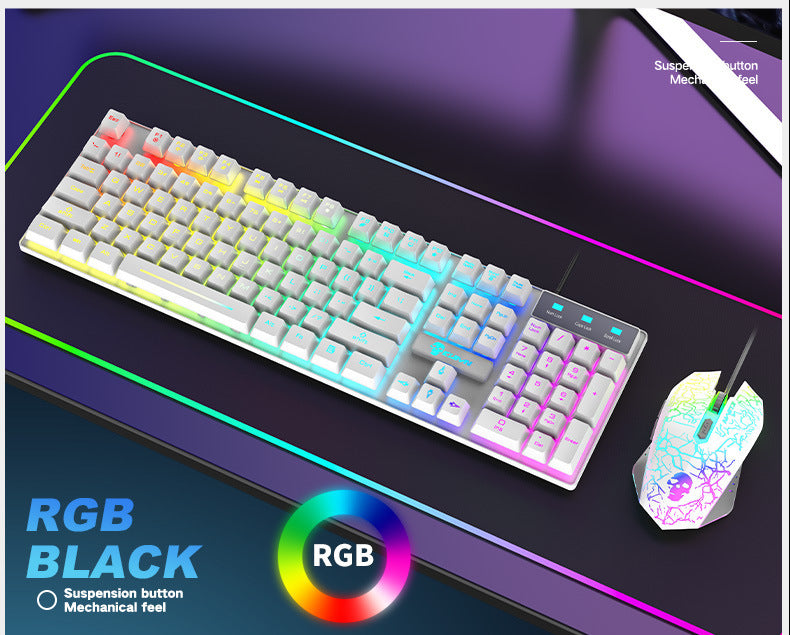Great Luminous Keyboard And Mouse Set