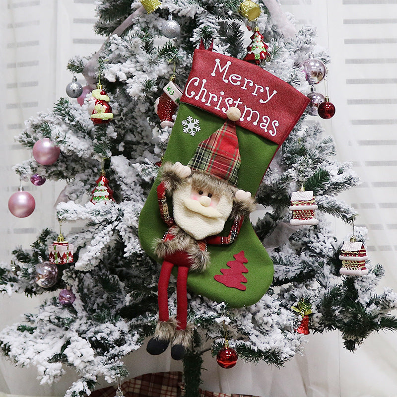 Christmas Big Sock Tree Pendant