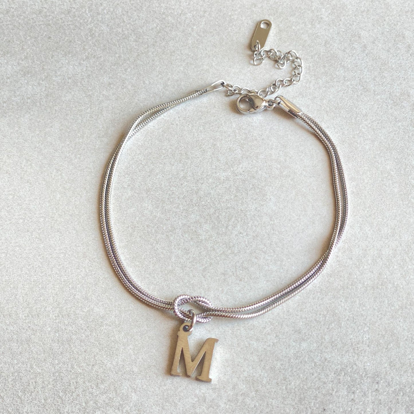 Wonderful A-Z Love Knot Bracelets For Couple