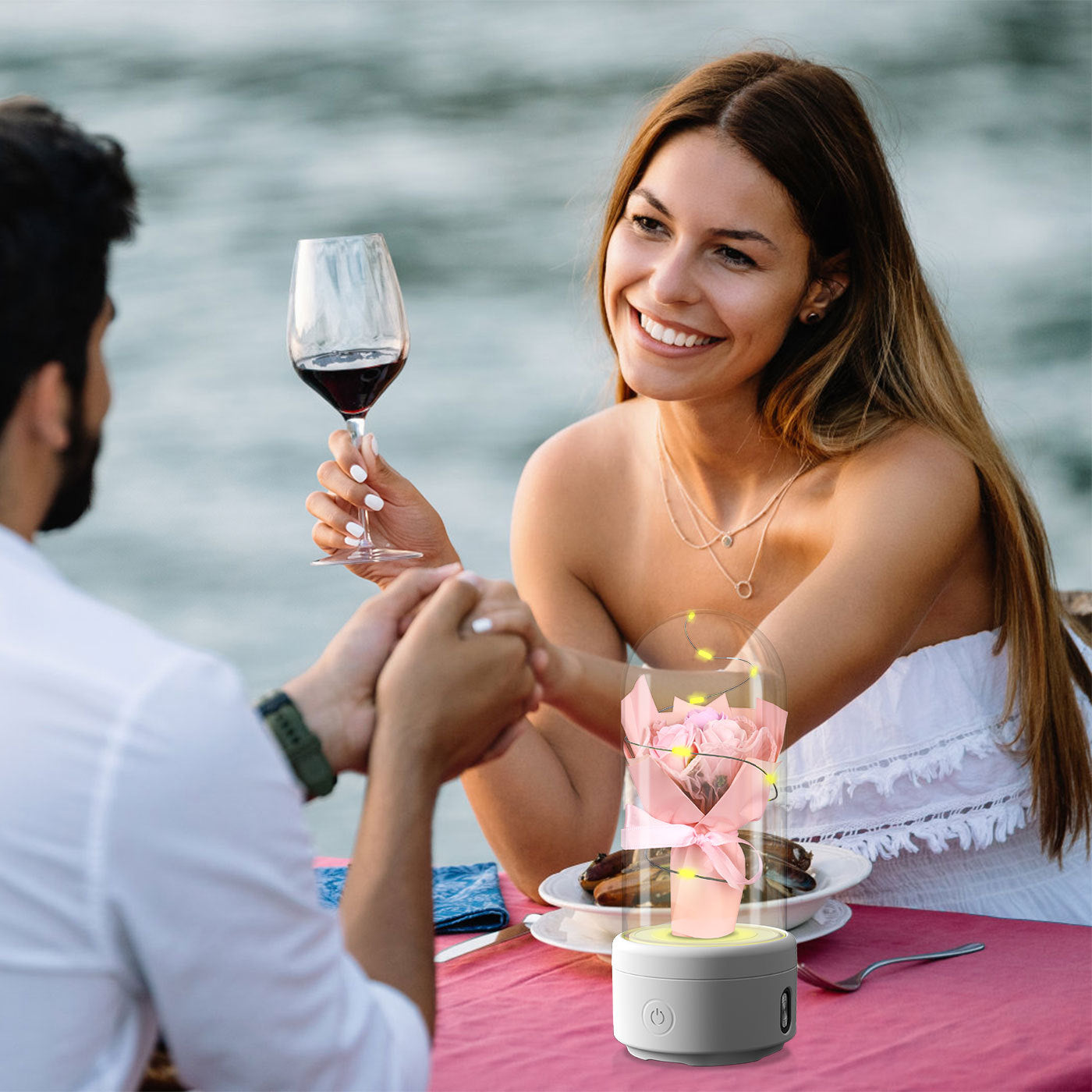 Creative 2 In 1 Bouquet LED Light And Bluetooth-compatible Speaker - A Trust Market