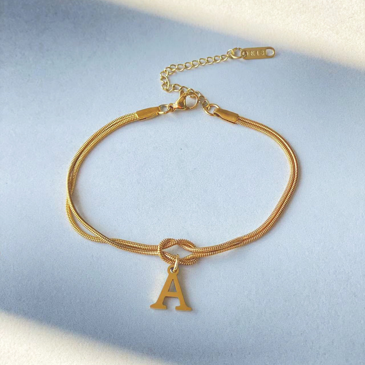 Wonderful A-Z Love Knot Bracelets For Couple