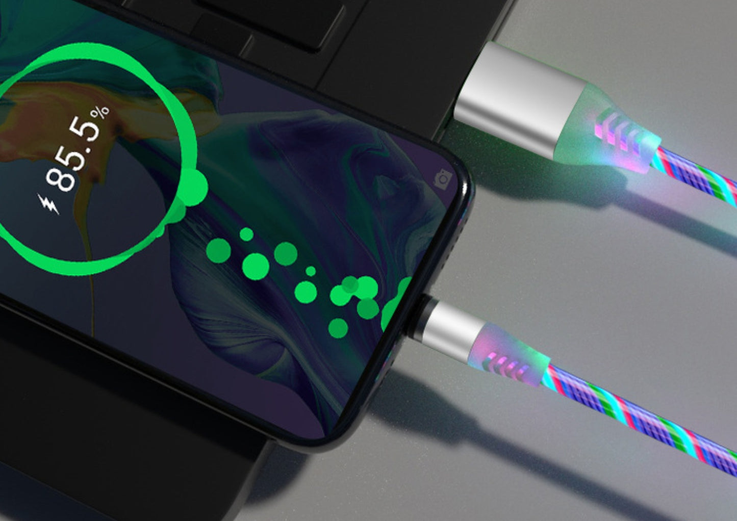Flowing Light Magnetic Cable For Phones Charging