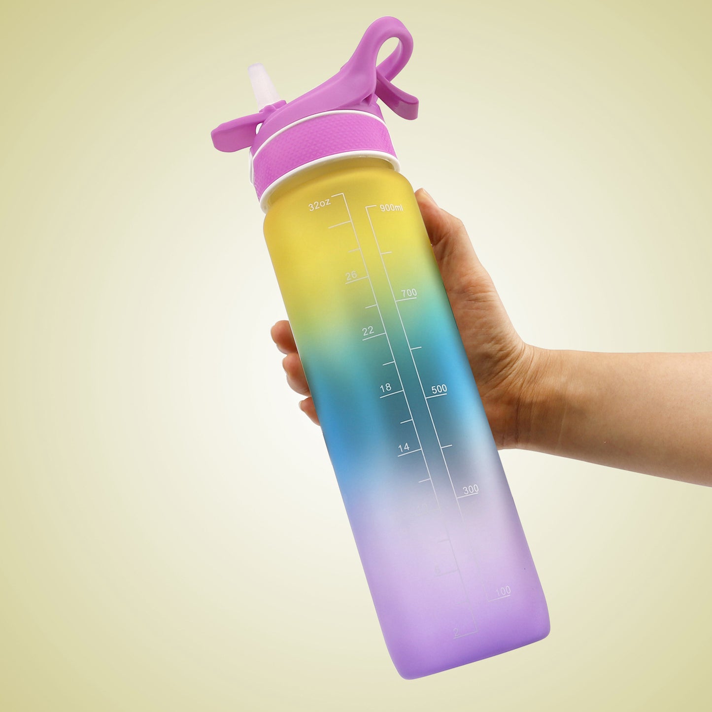 Water Bottle Scrub Bounce Cover Straw Space Cup Sports Water Bottle - A Trust Market