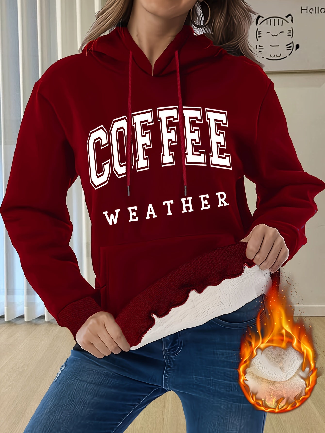 Fantastic Casual Hoodie With Sherpa Lining