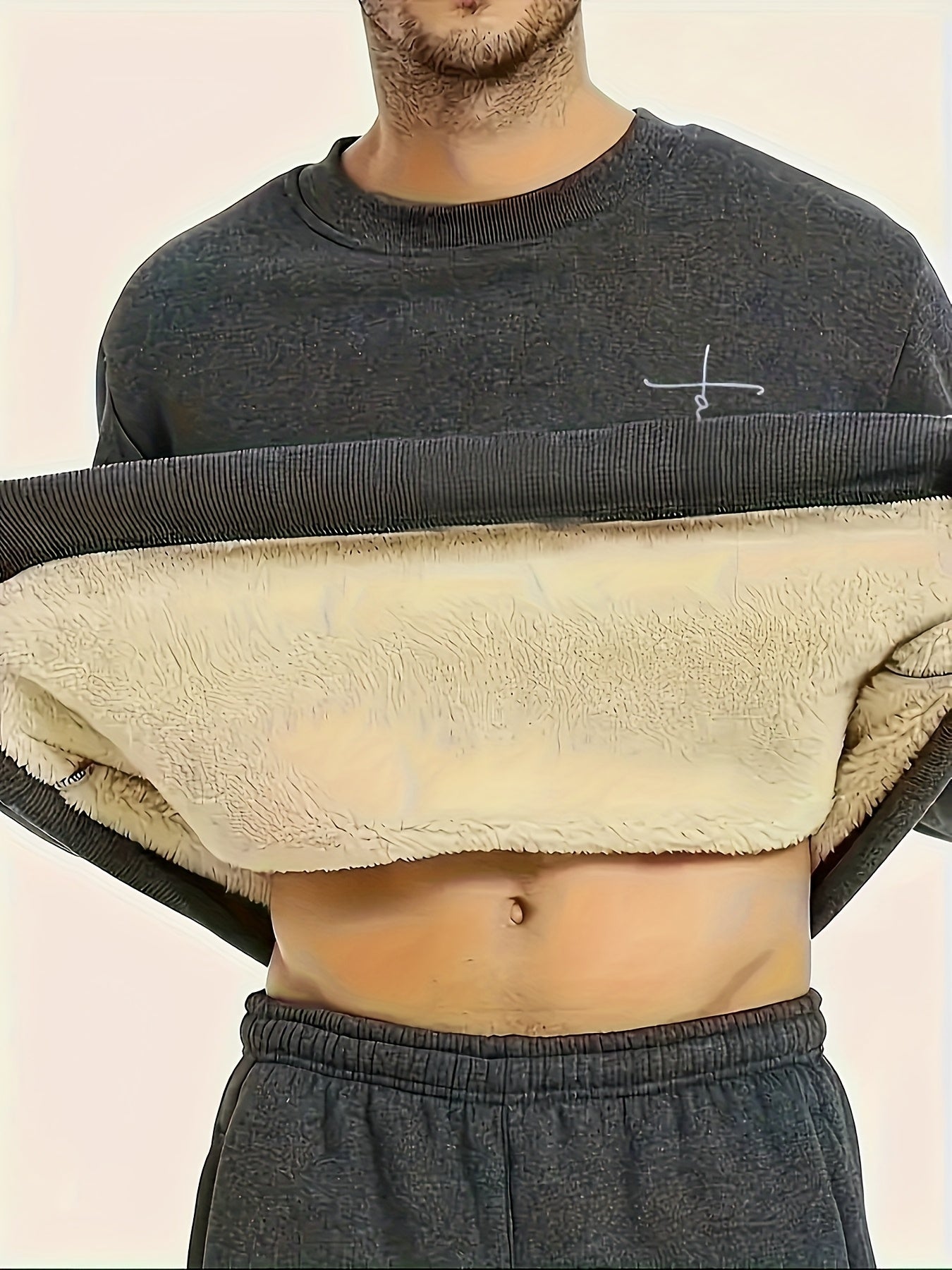 Casual Warm Fleece Lined Sweatshirt For Men